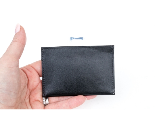 Cartier Black Leather Single Card Holder, Must De Cartier