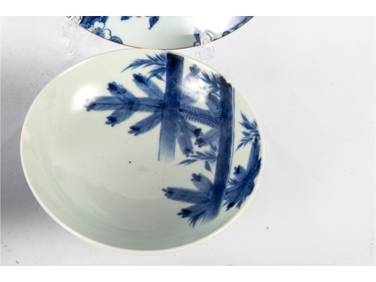 Group Of Four Blue And White Porcelain Plates