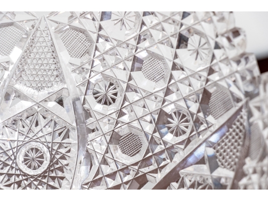 Fabulous American Brilliant Cut Crystal Footed Compote Bowl