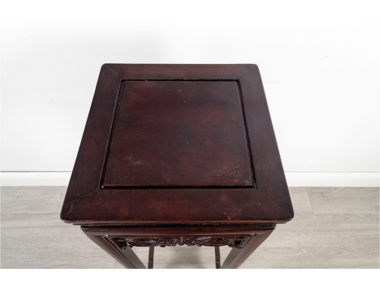 Asian Wood Pedestal Plant Stand