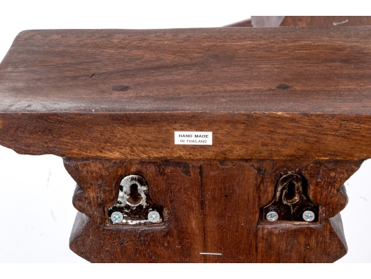 Quality Pair Of Carved Wall Bracket Shelves