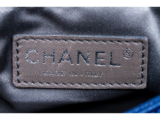 Chanel Striking Blue Purple Glazed Caviar Leather Coco Rider Flap Hobo