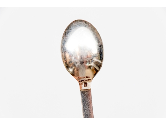 Set Of Twelve George Jensen Pyramid Sterling Demitasse Spoons, 4.57 Ozt.