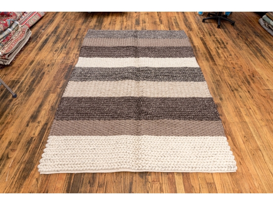 Hand Woven Felted Wool Shelton Casco Carpet, 7'-10