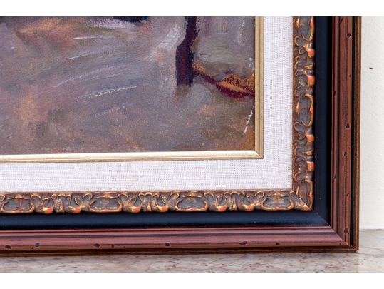 Oil On Board, Artist At Easel