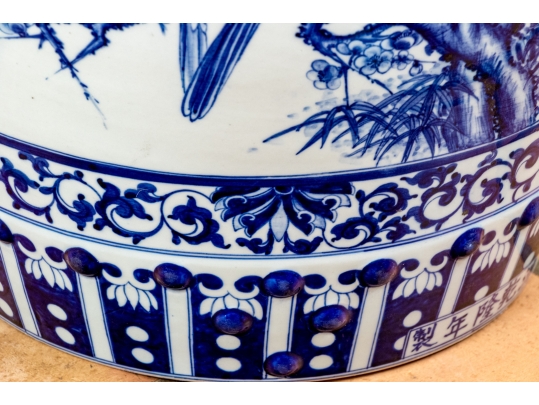 Decorative Chinese Blue And White Porcelain Garden Stool