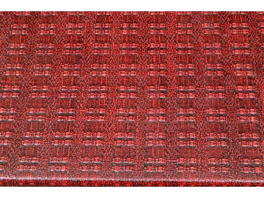 Chic Chinese Lacquered Woven Textural Cocktail Table