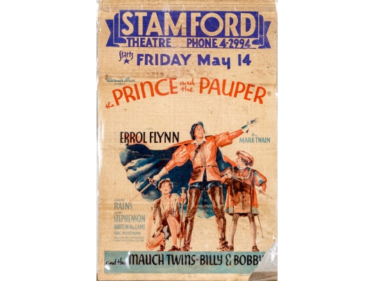 Collection Of Seven 1930's Stamford Theatre Movie Posters And  A 1953 Movie Poster