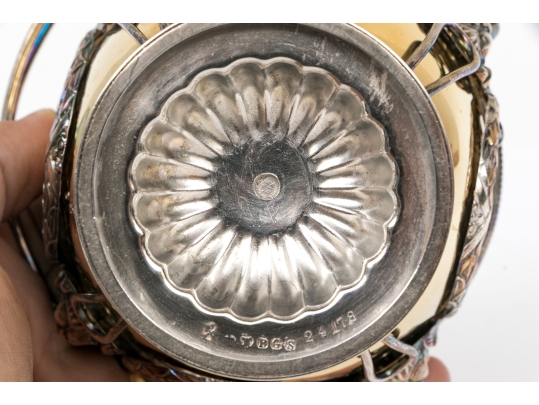 Fine Silverplate Vemeil Footed Bowl