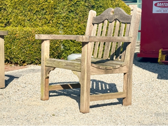 Pair Of Smith & Hawken Teak Armchairs
