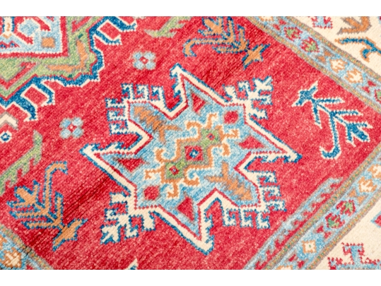 Hand-Knotted Wool Pakistan Kazak, 3'-1