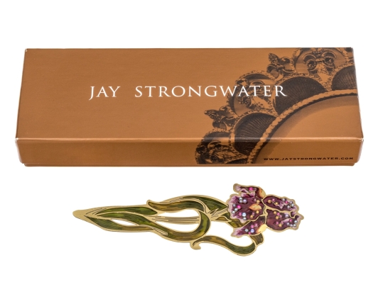 Jay Strongwater Iris Bookmark, Boxed