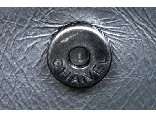 Chanel Silver Metallic Leather 