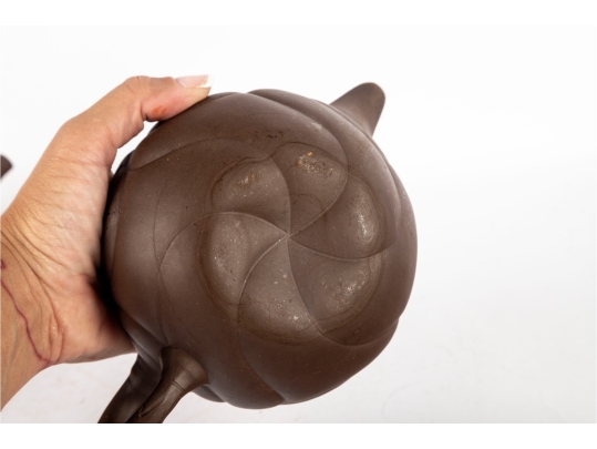 Collection Of Five Traditional Chinese Yixing Zisha Clay Teapots