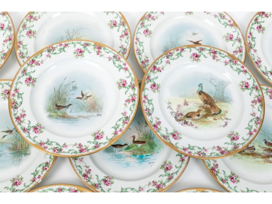 Set Of 11 French, Theodore Haviland Limoge Dishes, Signed