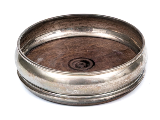 MC Hersey & Son London Sterling Silver Mounted Wine Coaster
