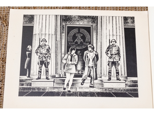 Vintage 1973-74 DDR Portfolio Of Prints Along With A Collection Of Other Prints