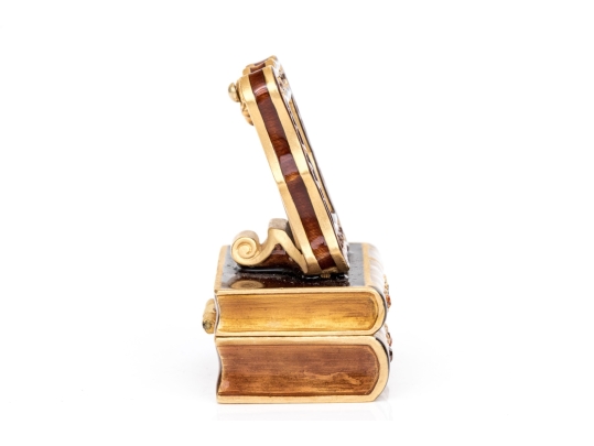 Jay Strongwater For Estee Lauder Tiny 2002 Trinket Box With Picture Frame