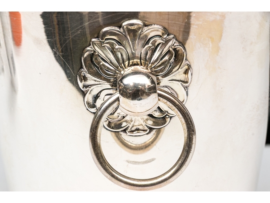 Pair Of Quality Silver Plated Ice Coolers With Loose Ring Handles