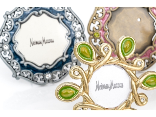 Collection Of Five Jay Strongwater Tiny Picture Frames 