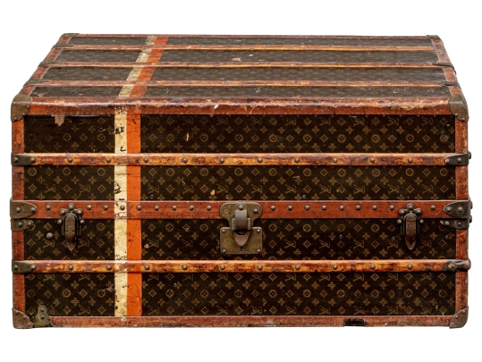 LOUIS VUITTON Antique Monogram Damier Wardrobe Steamer Trunk chest