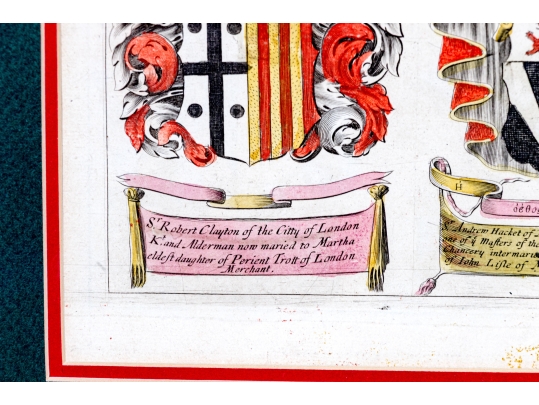 Three Decorative Prints Of Heraldic Coats Of Arms