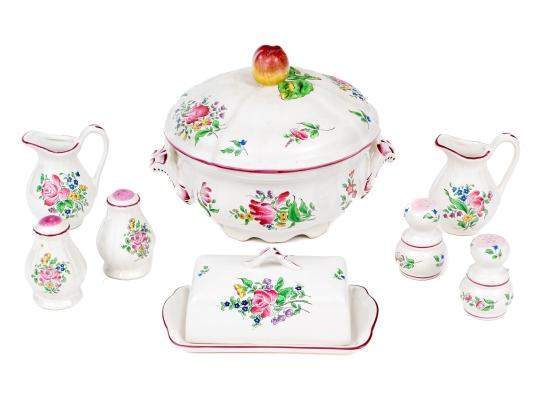 KG Luneville Hand-Painted French Ceramic Serving Wares