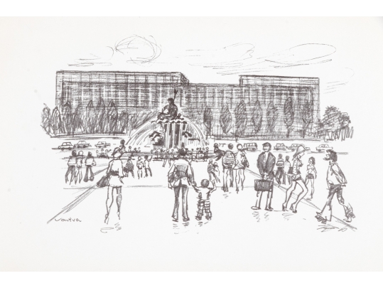 Vintage 1973-74 DDR Portfolio Of Prints Along With A Collection Of Other Prints