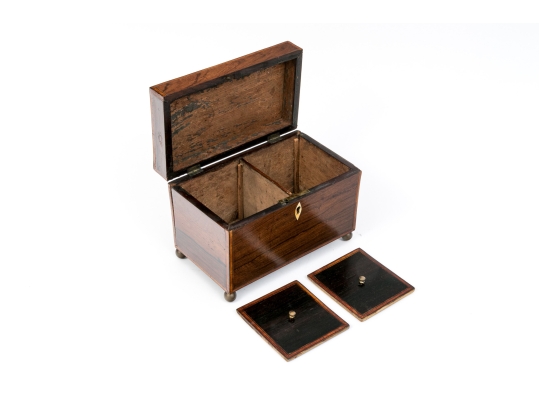 Antique Mahogany Teacaddy, For Restoration. 