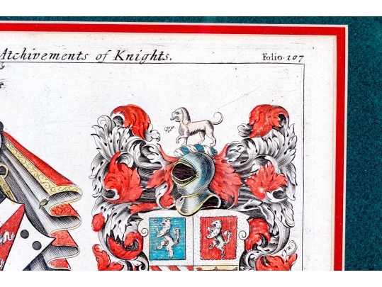 Three Decorative Prints Of Heraldic Coats Of Arms