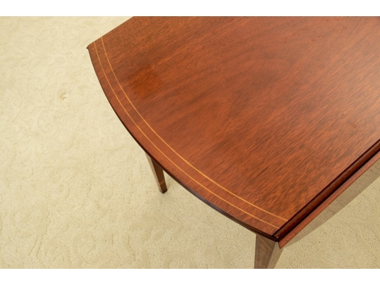 Pair Kindel Winterthur Collection Mahogany Inlaid Pembroke Tables