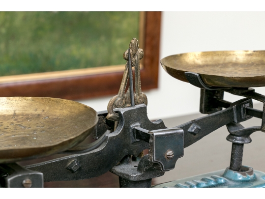 Antique Painted Cast Iron Scale