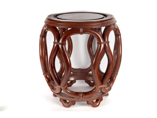 Asian Bentwood Drum Stool Or Side Table