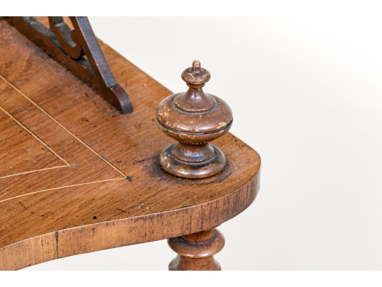 Tiered Stand With Marquetry And Pierced Back Gallery