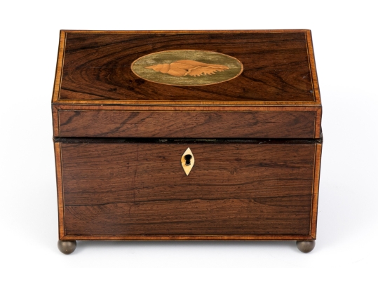 Antique Mahogany Teacaddy, For Restoration. 