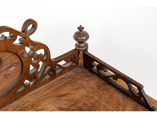 Tiered Stand With Marquetry And Pierced Back Gallery