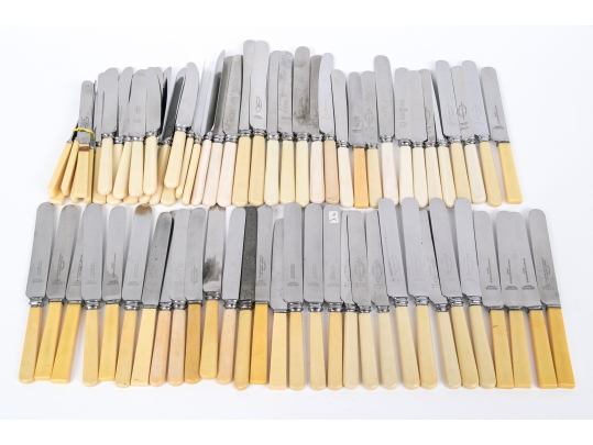 Sixty-eight English Stainless And Celluloid Knives