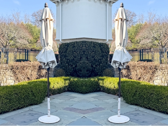 Two Large Patio Umbrellas