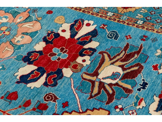 PREMIUM HAND KNOTTED SILKY WOOL PAKISTAN CARPET, 9'-7