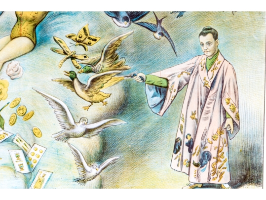 Art Deco Magician Show Advertising Poster, 