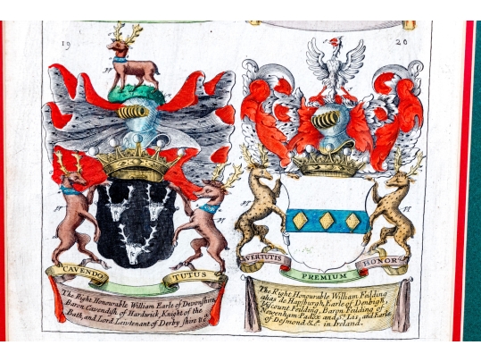 Three Decorative Prints Of Heraldic Coats Of Arms