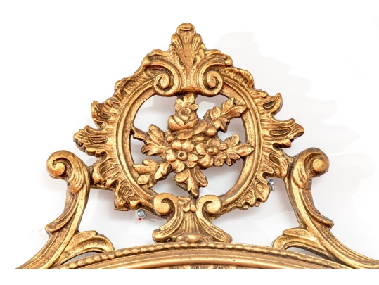 Fabulous Double Form Carved Gilt Wood And Gesso Double Form Mirror