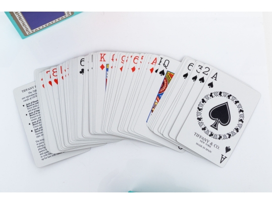 Tiffany & Co. Vintage Double Set Of Playing Cards, One Pack Is Sealed, Boxed Set