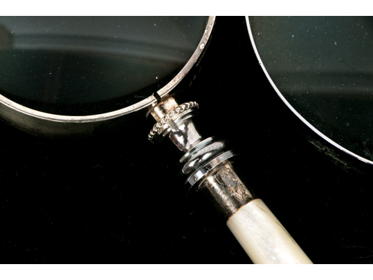 Two Antique Mother-of-pearl Magnifying Glasses
