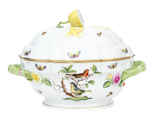 Exceptional Large Herend Hand-Painted 12 1/2