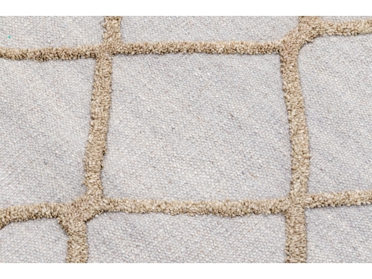 Hand Woven Wool Abstract Carpet, 7'-5