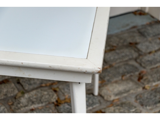 Pair Of Glass Top Folding Card Tables