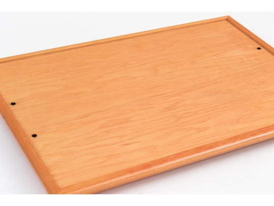 Decorative Serving Tray With Two Handles And Floral Motif