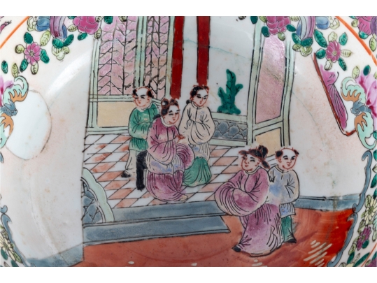 Hand-Painted Chinese Famille Rose Porcelain Bowl