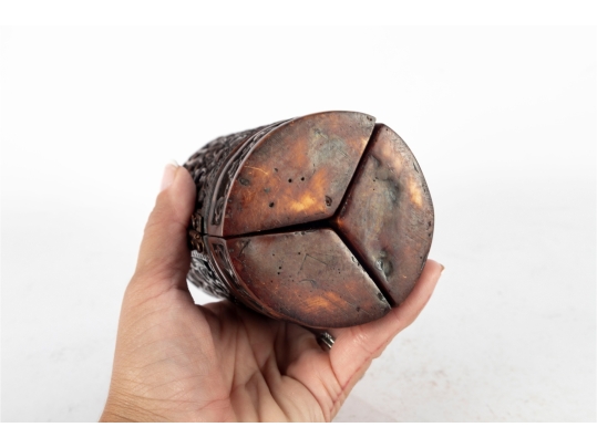 Antique Chinese Carved Triptych Travel Shrine Featuring Fu Lu Shou